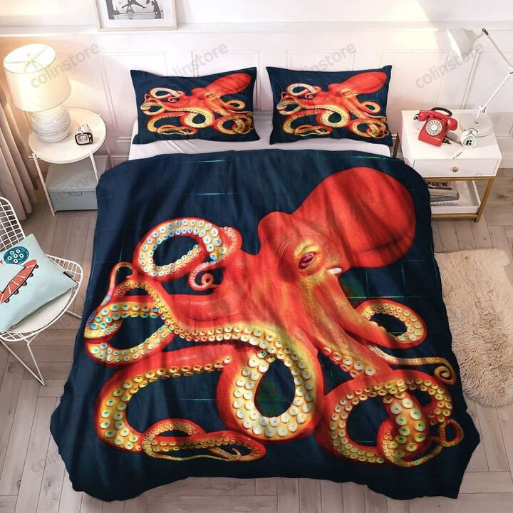Octopus Tentacles Duvet Cover Bedding Set - Gift for Octopus Lovers