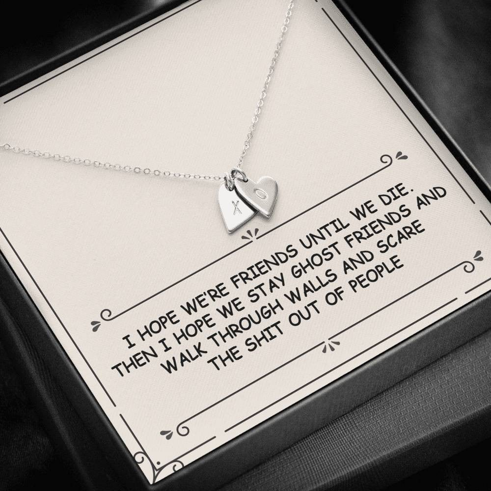 Special Gift For Ghost Friend - Gift For Bestie - Sweetest Hearts Necklace Gift for Her Birthday