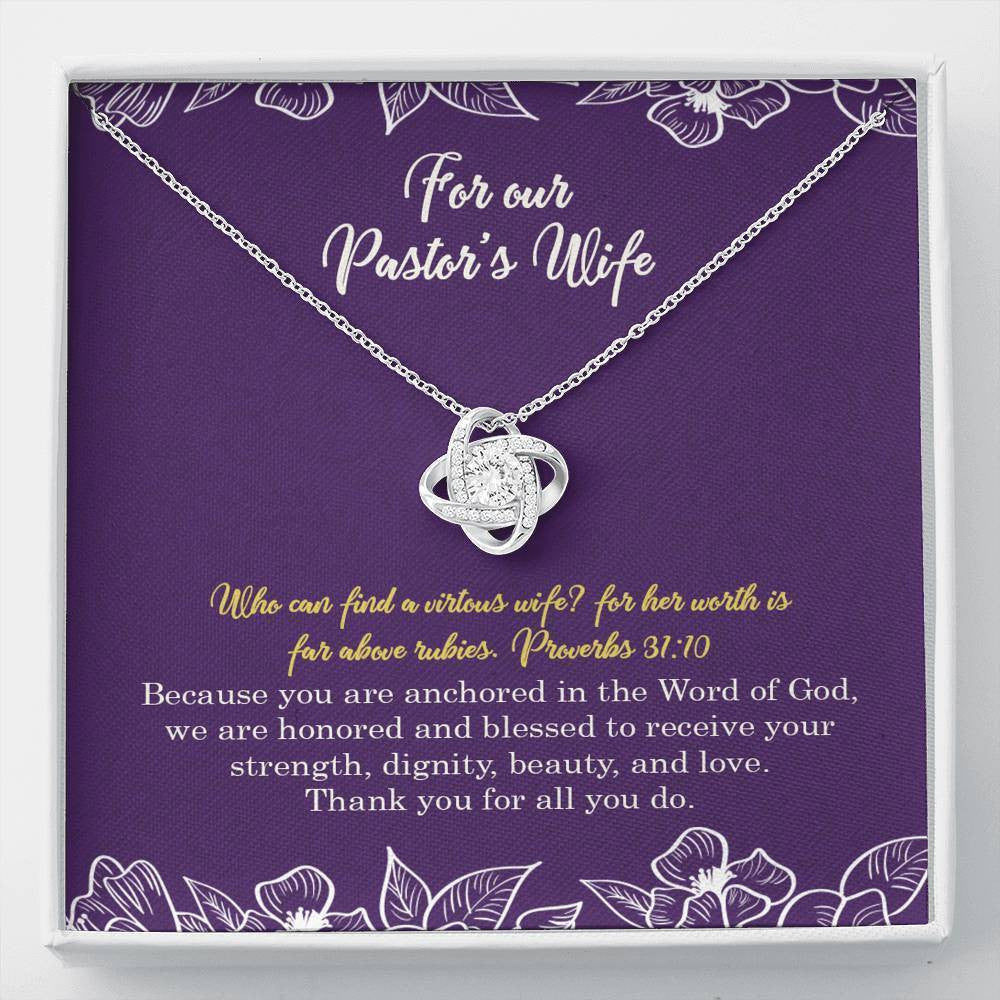 Pastors Wife - Love Knot Necklace Luxury Birthday Gift For Her