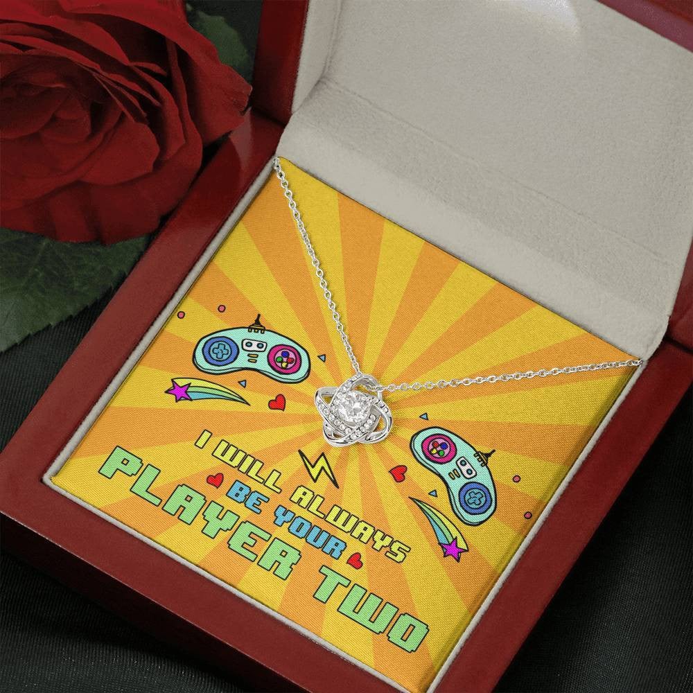 Always Be Your Player 2 - Love Knot Necklace Luxury Birthday Gift For Her