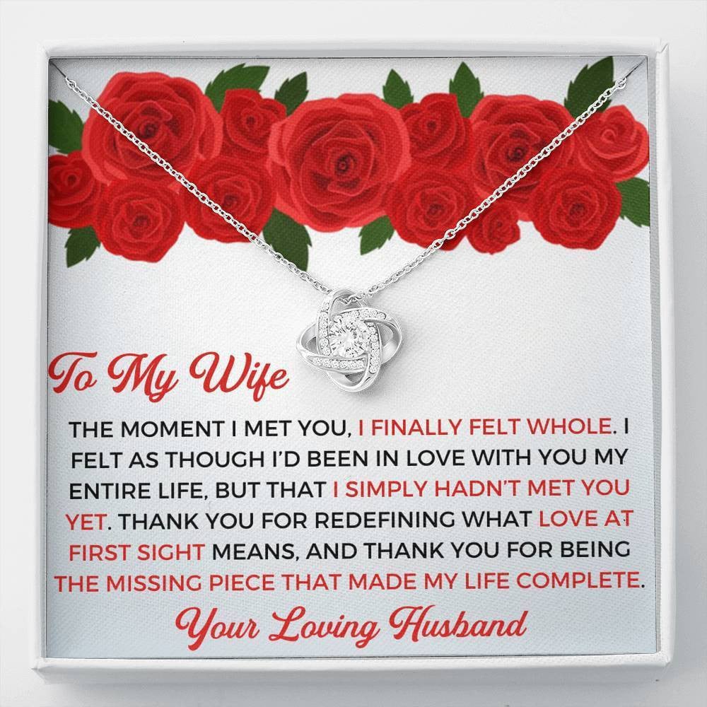 To My Wife - Thank You Gift - Love Knot Necklace Gift Ideas For Wife Birthday
