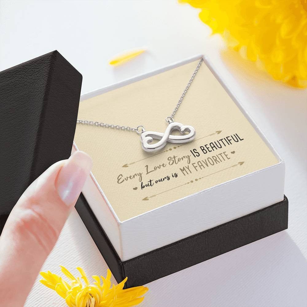 Every Love Story is Beautiful - Infinity Hearts Necklace Gift For Her