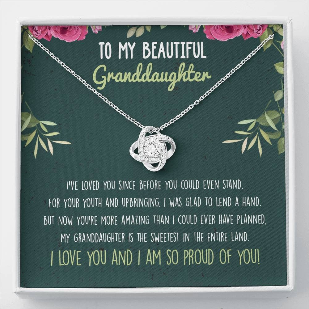 Granddaughter - Love Knot Necklace Luxury Birthday Gift For Her