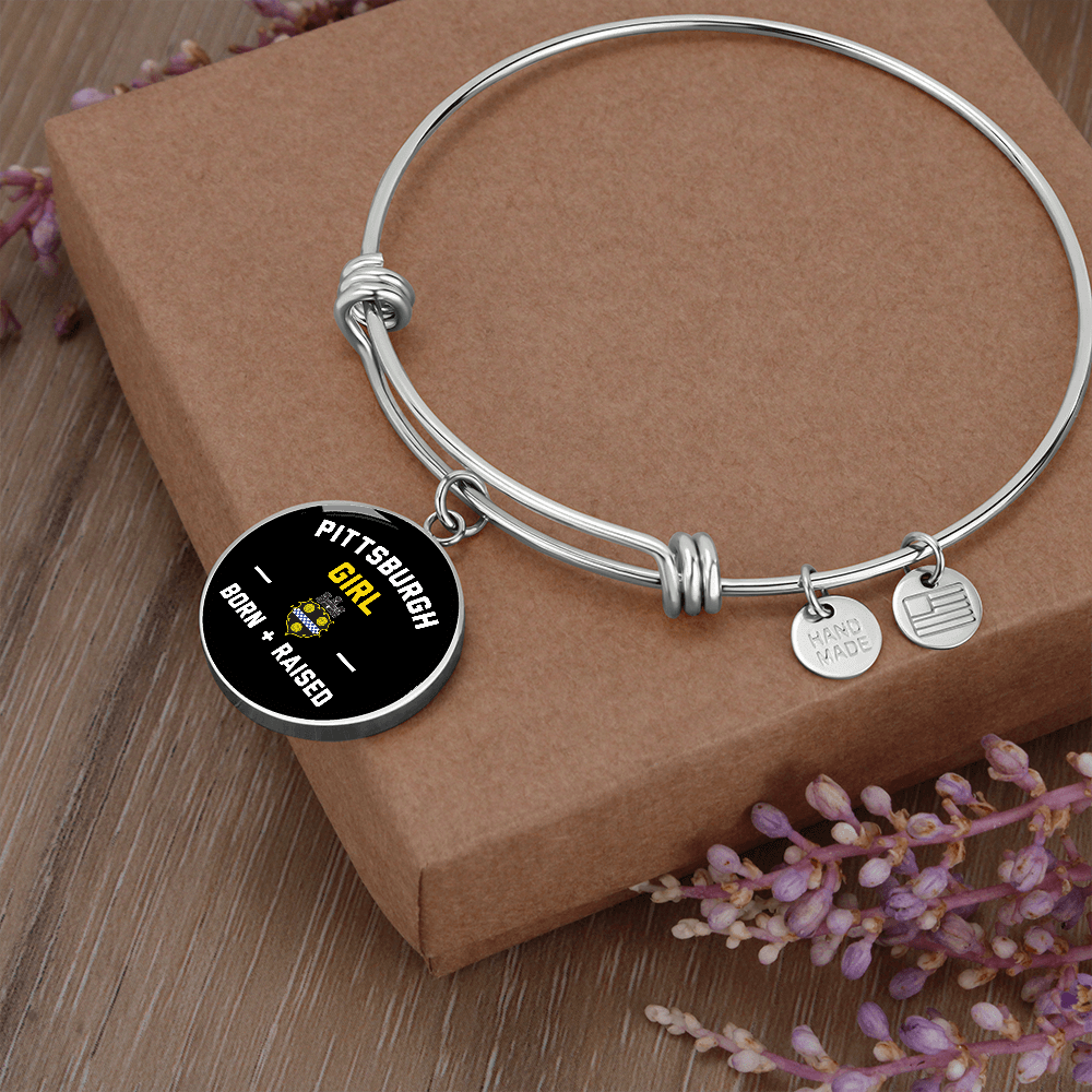 Pittsburgh Girl - Luxury Circle Bangle Bracelet Gift Idea