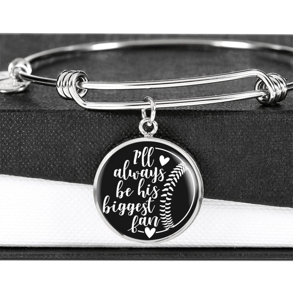 Baseball B - Luxury Circle Bangle Bracelet Gift Idea