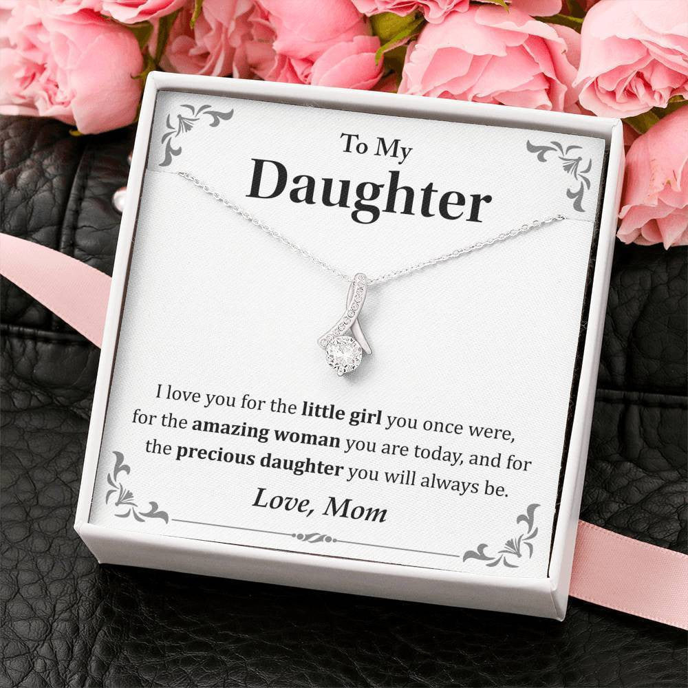 To My Daughter - Precious Daughter - Alluring Beauty Necklace Gift For Her For Mother Day