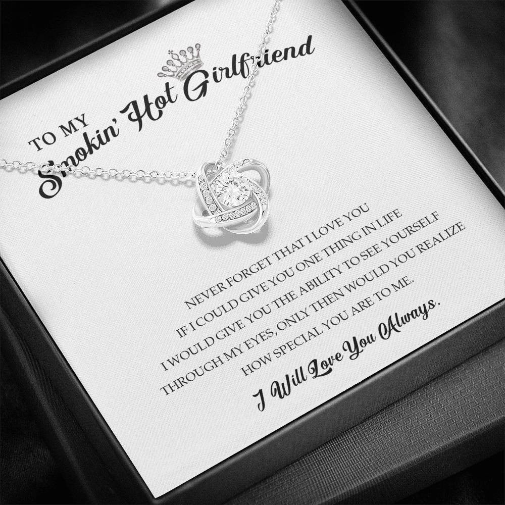 My Girlfriend, Never Forget That I Love You - Love Knot Necklace