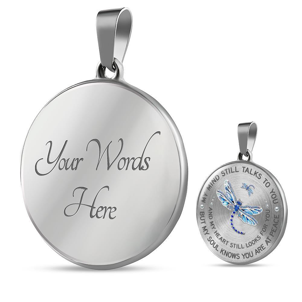 Memorial Circle Necklace My Mind Still Talk To You - Circle Pendant Necklace