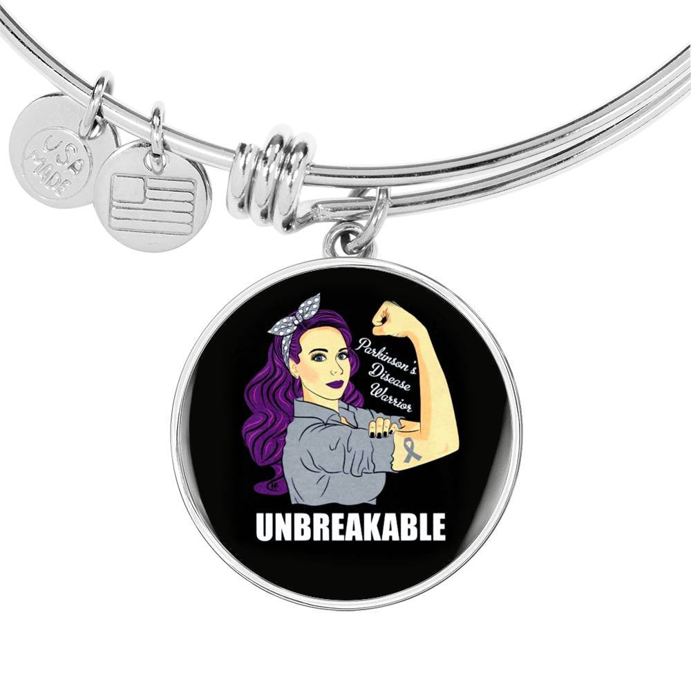 Meanful Gift Parkinson's Warrior Bracelet - Luxury Circle Bangle Bracelet Gift Idea