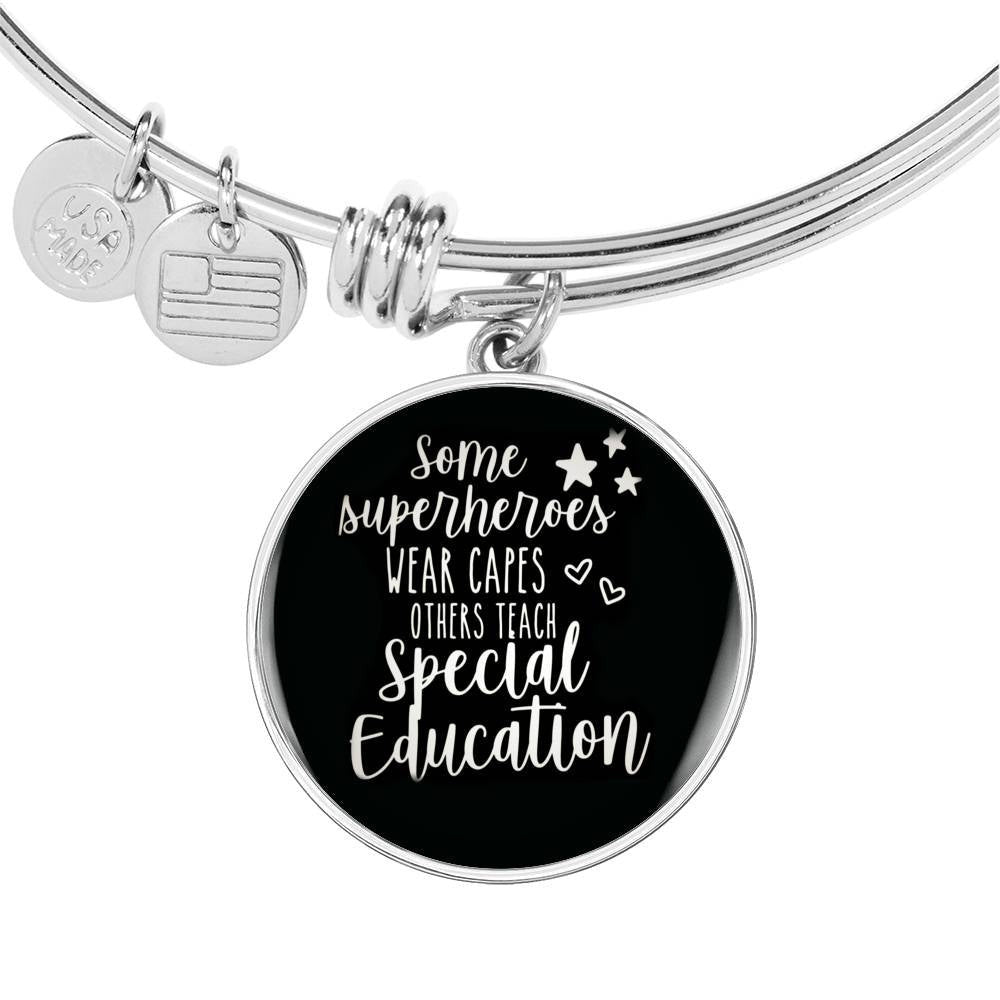 Meanful Gift Special Education Teacher Bracelet - Luxury Circle Bangle Bracelet Gift Idea