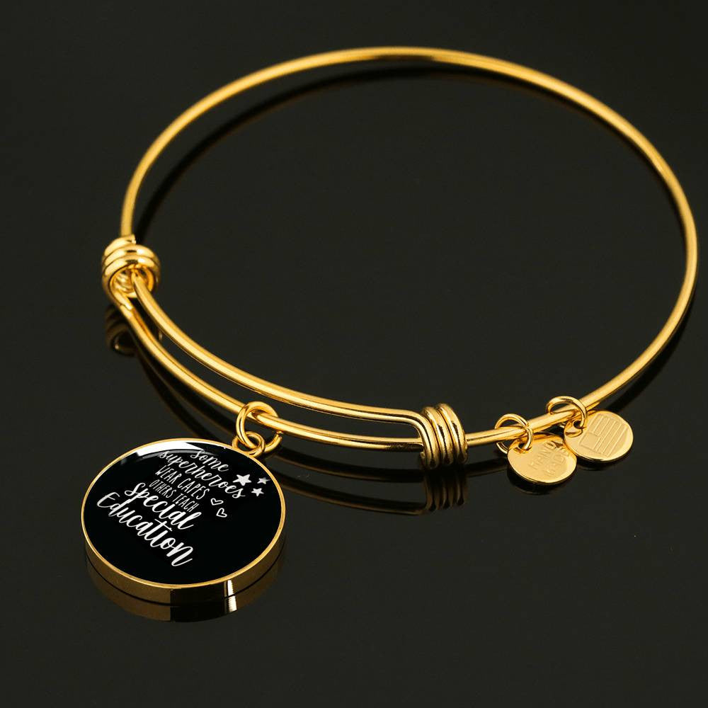 Meanful Gift Special Education Teacher Bracelet - Luxury Circle Bangle Bracelet Gift Idea