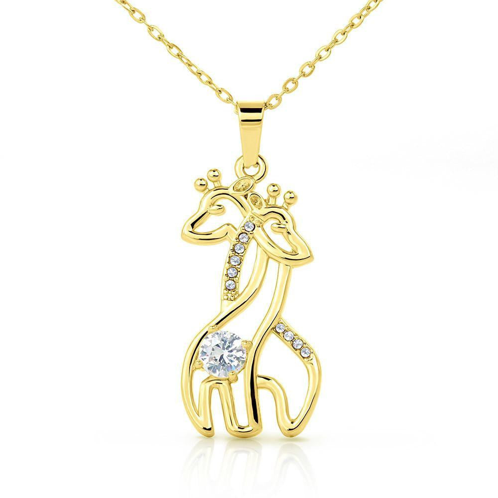 Hilarious Friends, Thanks Gift For Bestie Friend - Graceful Love Giraffe Necklace
