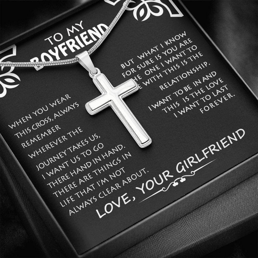 My Boyfriend, Love You - Necklace Artisan Cross Necklace