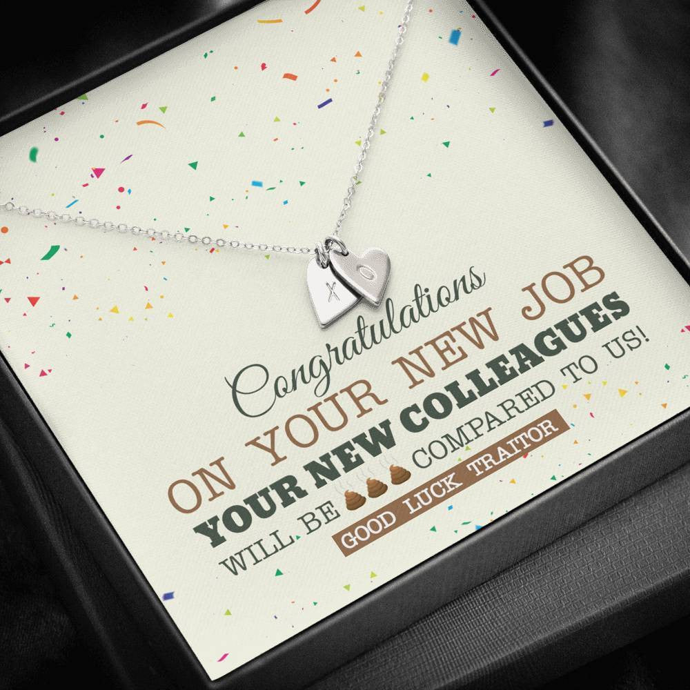 New Co-Worker Congrla - Jewel Gift For Friend - Sweetest Hearts Necklace Gift For Her