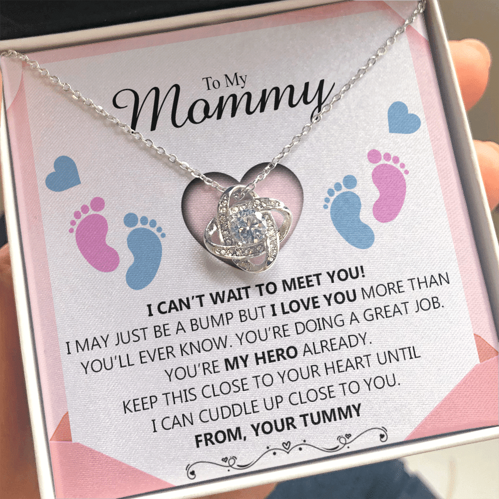 Gift For Mom - New Mom Personalized Gift - Infinity Bracelet - Love Knot Necklace