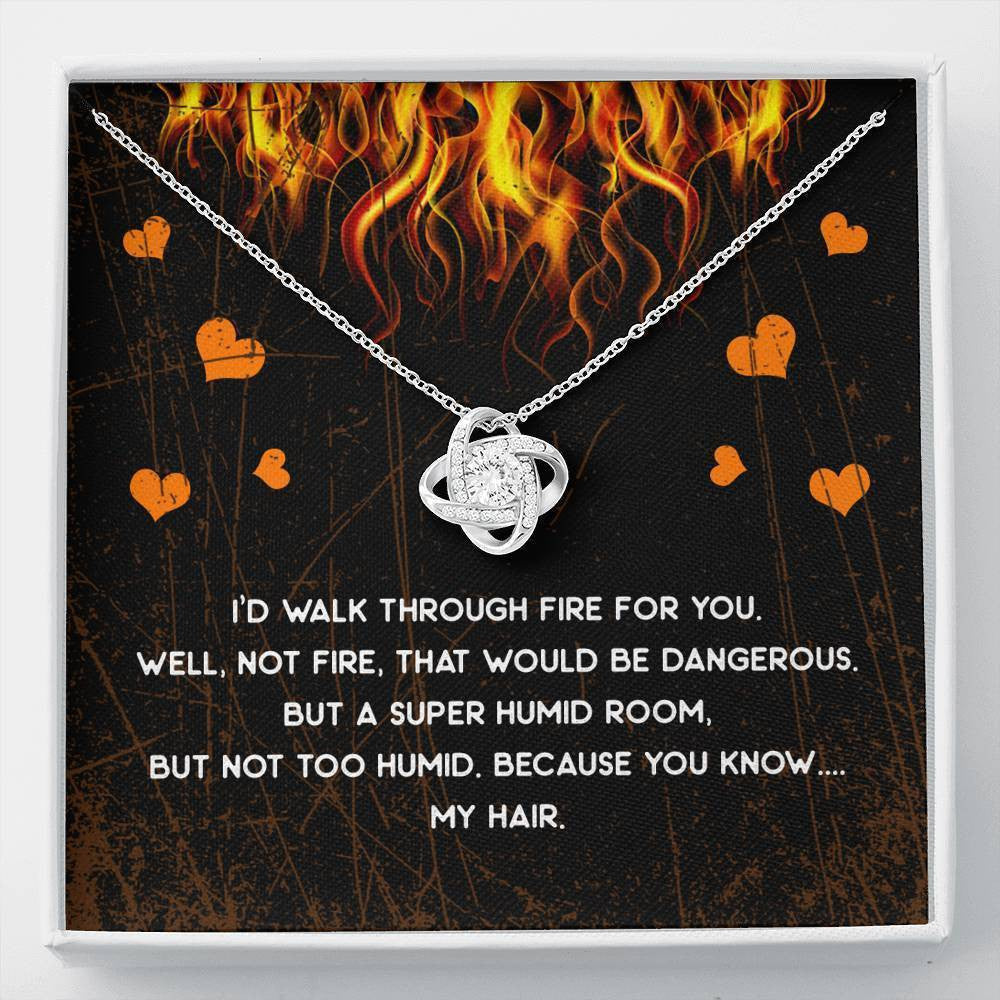 Walk Through Fire - Love Knot Necklace Luxury Birthday Gift For Her