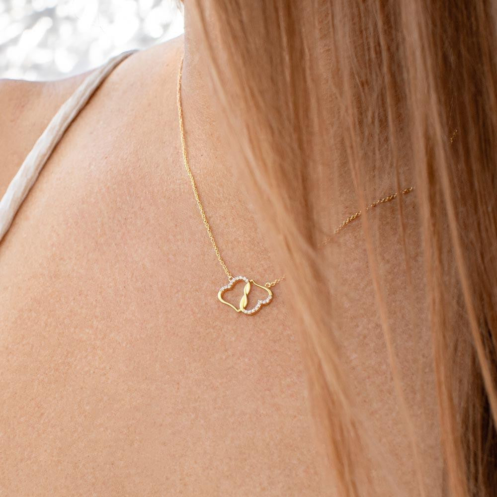 To My Grandma Grandmother Heart Of Gold Eternal Love 10K Solid Gold Heart Necklace Gift Set Diamonds Everlasting Love Luxury Box Gift From Him