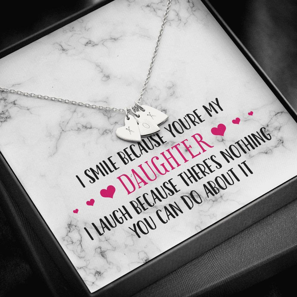 Gift Ideas For Wife Birthday - Smile Daughter - Sweetest Hearts Necklace Gift For Her
