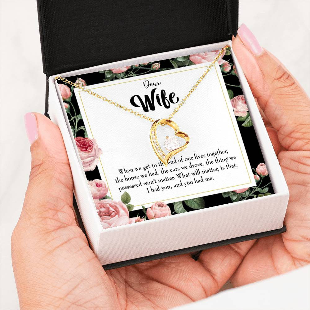 Gift For Wife Have Each Other Forever Love NecklaceHeart Pendant Stainless Steel or 18k Gold - Forever Love Necklace Gift Idea For Woman