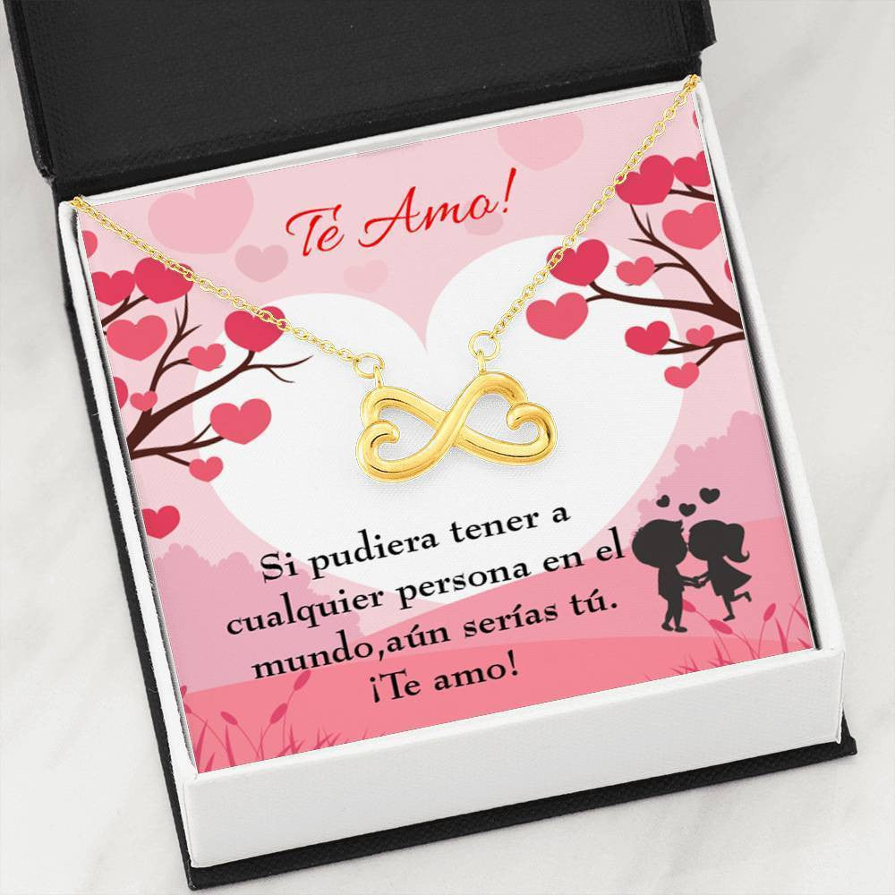 Todav�a Ser�as T� Infinity Spanish Necklace Stainless Steel Pendant Wife Gift - Infinity Love Necklace