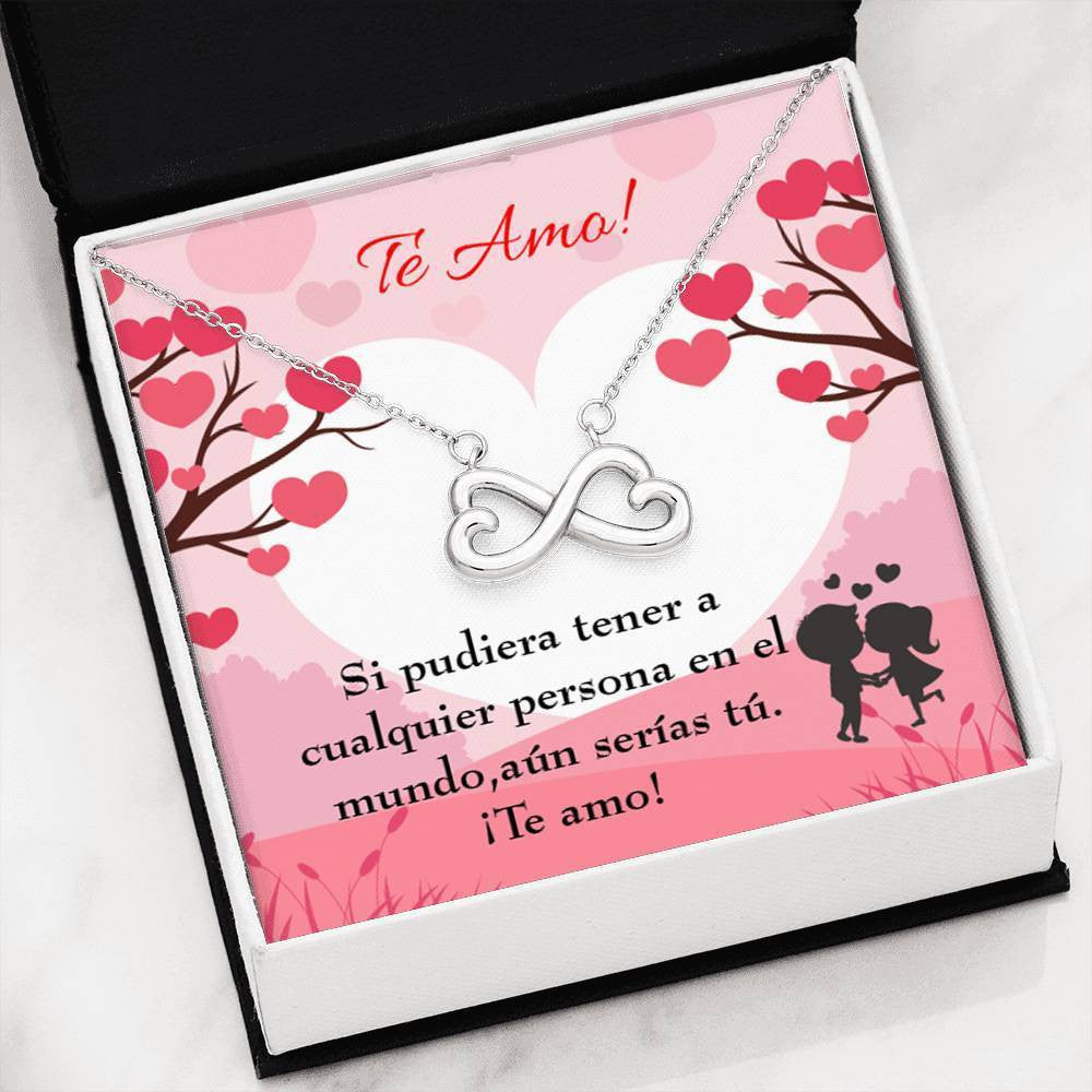Todav�a Ser�as T� Infinity Spanish Necklace Stainless Steel Pendant Wife Gift - Infinity Love Necklace