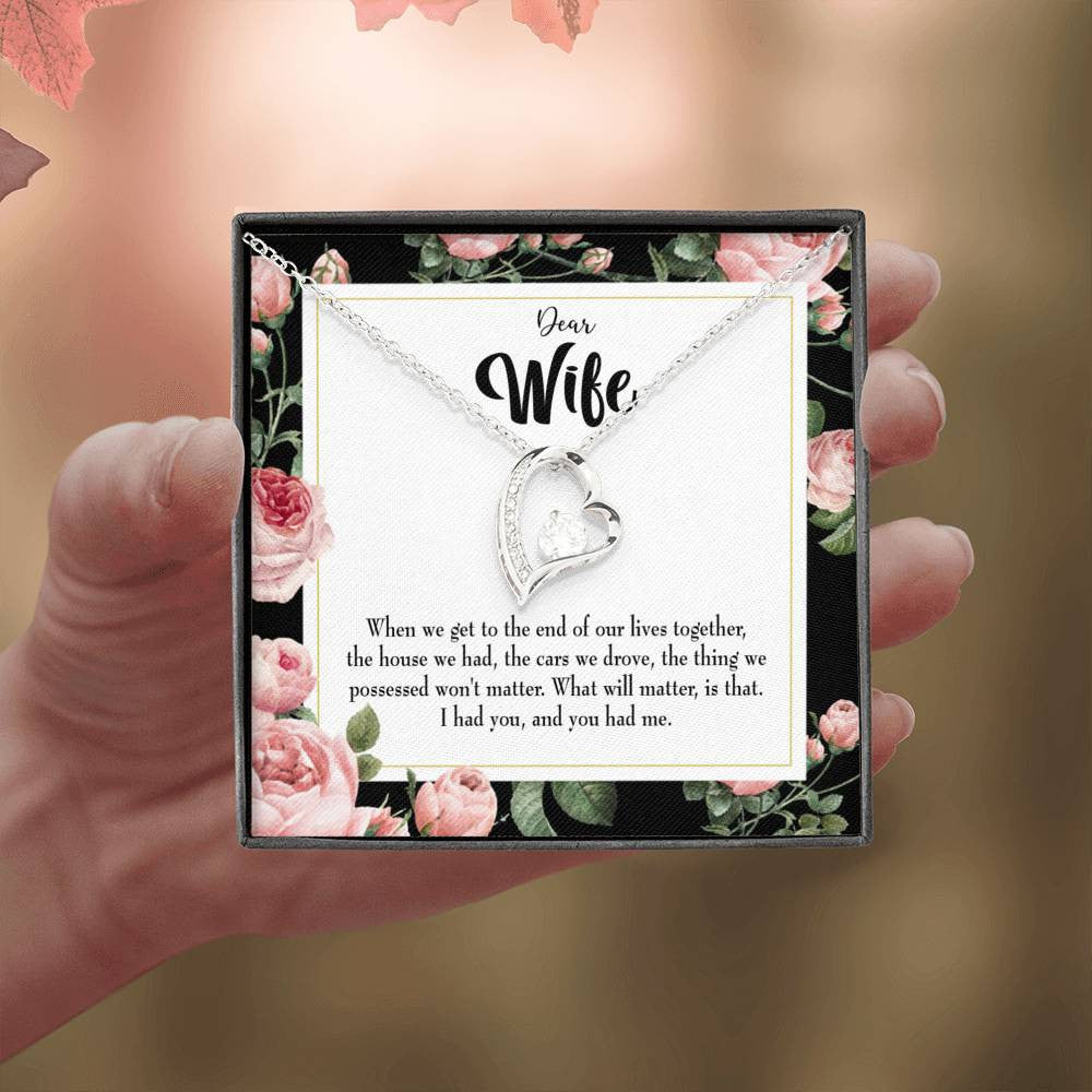 Gift For Wife Have Each Other Forever Love NecklaceHeart Pendant Stainless Steel or 18k Gold - Forever Love Necklace Gift Idea For Woman