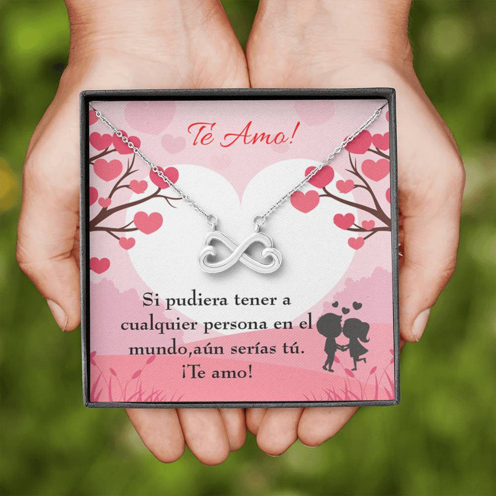 Todav�a Ser�as T� Infinity Spanish Necklace Stainless Steel Pendant Wife Gift - Infinity Love Necklace