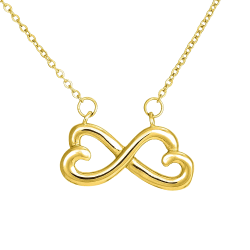 Love You More Infinity Stainless Steel Pendant Love Message Card Wife Gift - Infinity Love Necklace