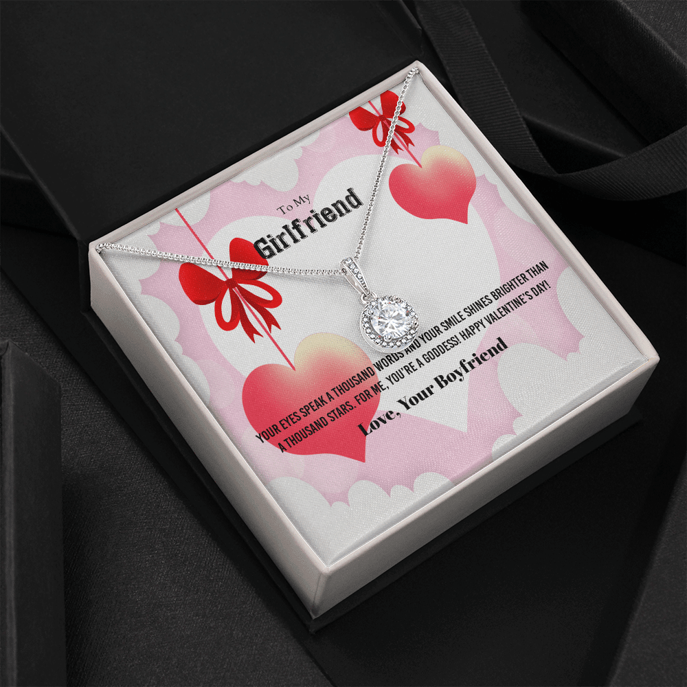 To My Girlfriend Valentines Gift Your Eyes Speak a Thousand Word Eternal Union Necklace - Eternal Hope