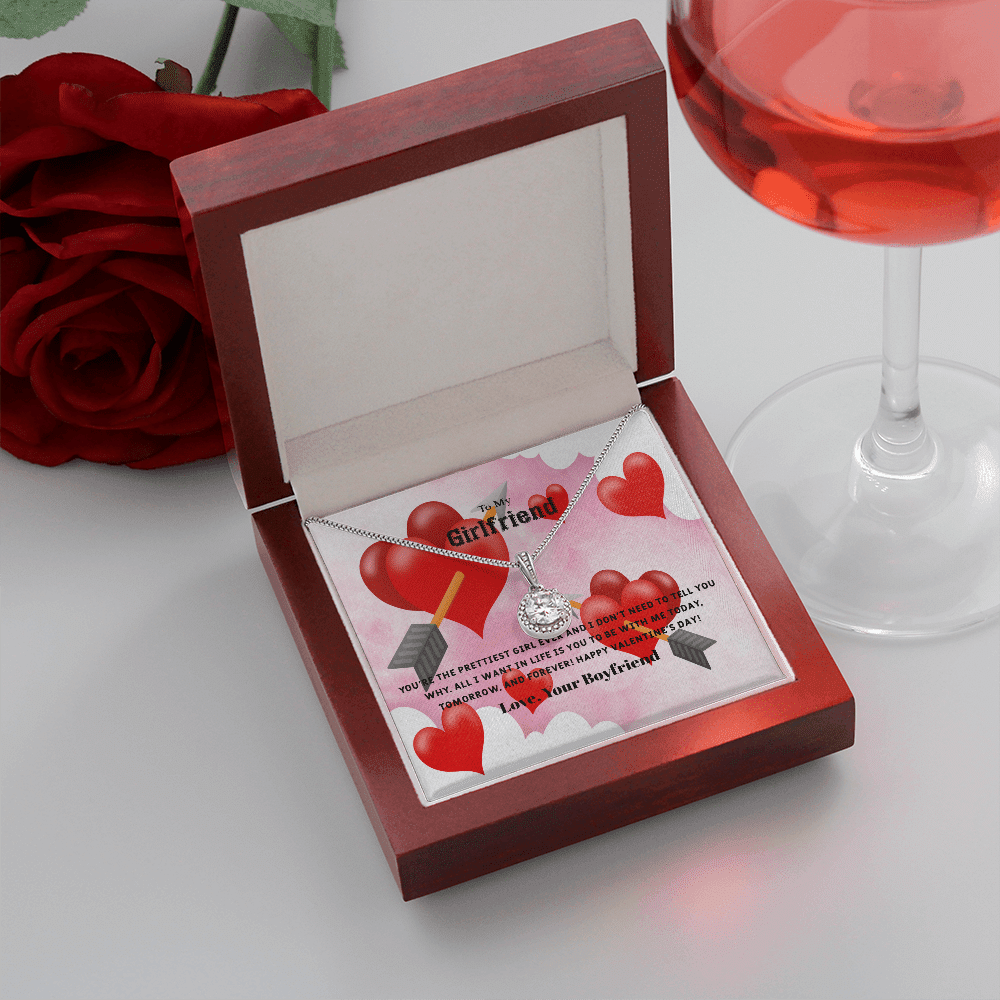 To My Girlfriend Valentines Gift The Prettiest Girl Ever Eternal Union Necklace - Eternal Hope