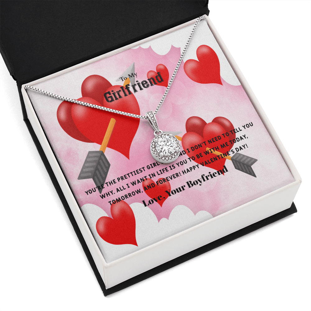 To My Girlfriend Valentines Gift The Prettiest Girl Ever Eternal Union Necklace - Eternal Hope