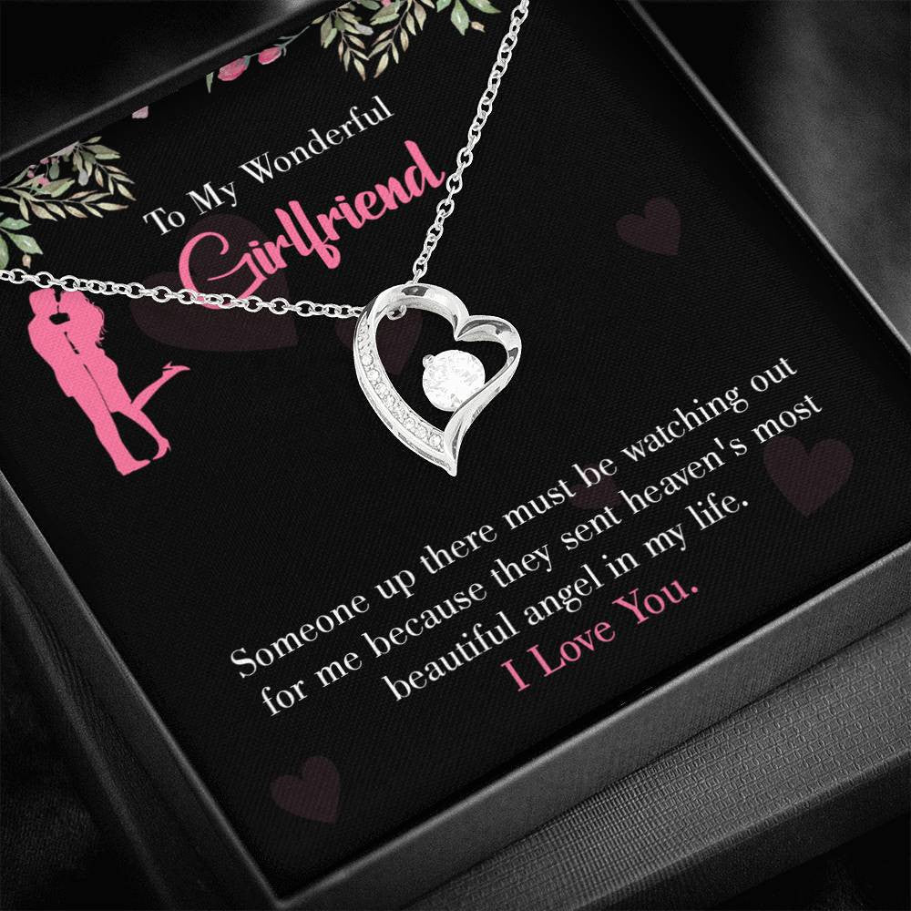 Girlfriend Birthday Gift Most Beautiful Angel 18k Gold or Stainless Steel 18" Necklace Girlfriend Gift - Forever Love Necklace Gift Idea For Woman