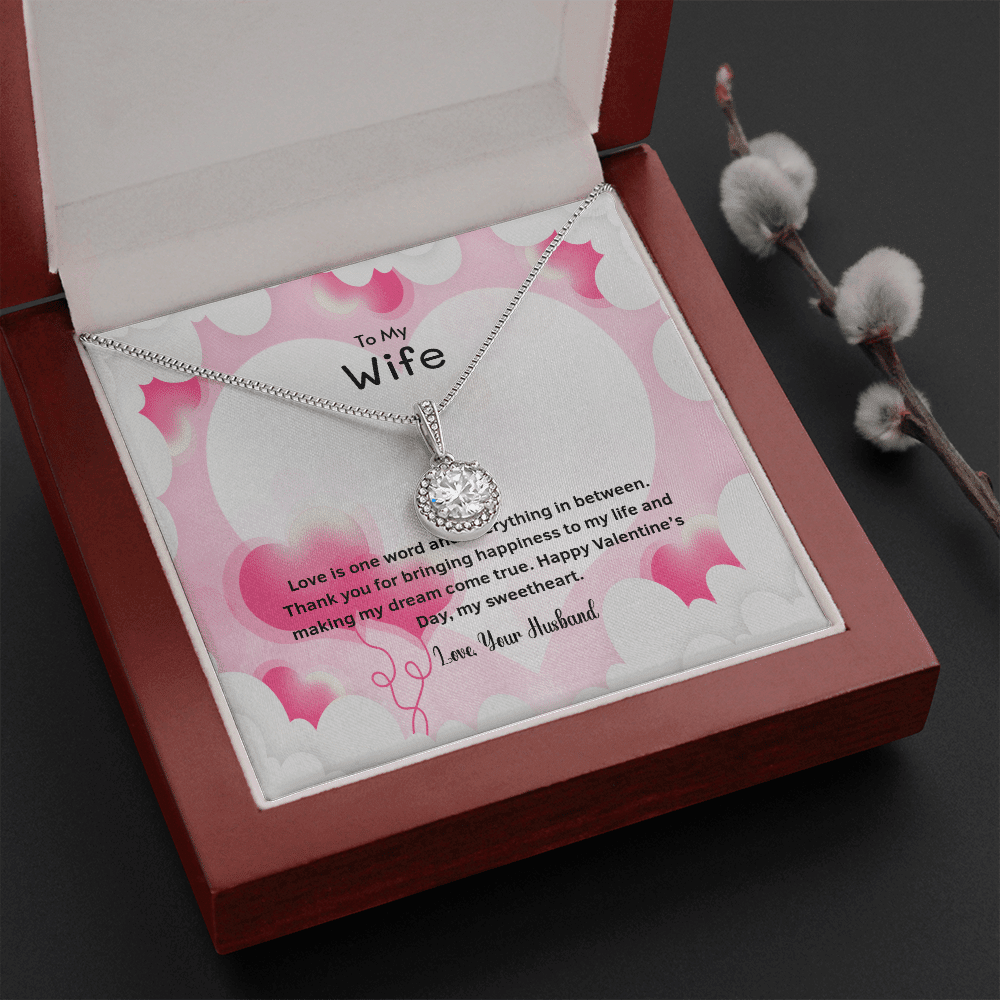 Wife Valentines Gift Thank You For Bringing Happiness Eternal Union Necklace - Eternal Hope