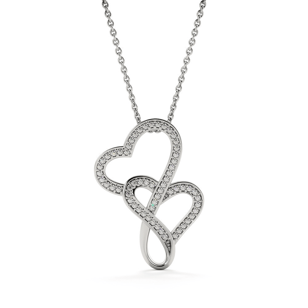 To My Wife From The Moment We Met Double Hearts Necklace Message Card - Double Hearts Necklace