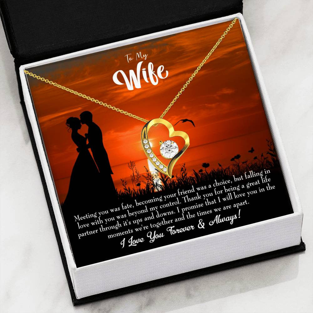 Gift For Wife Always And Forever Forever Love NecklaceHeart Pendant Stainless Steel or 18k Gold - Forever Love Necklace Gift Idea For Woman