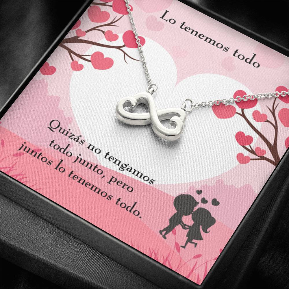 Lo Tenemos Todo Infinity Stainless Steel Pendant Spanish Message Card Gift For Wife - Infinity Love Necklace