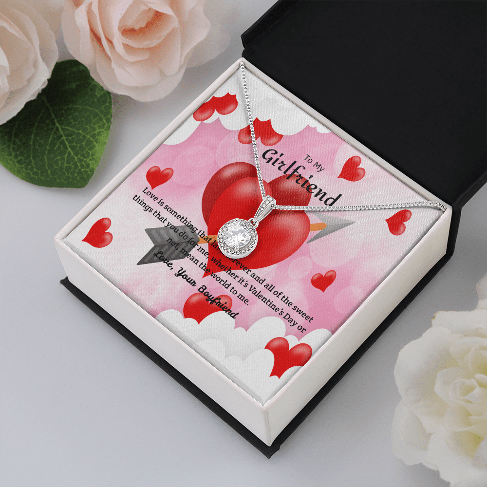 To My Girlfriend Valentines Gift You Mean the World to Me Eternal Union Necklace - Eternal Hope