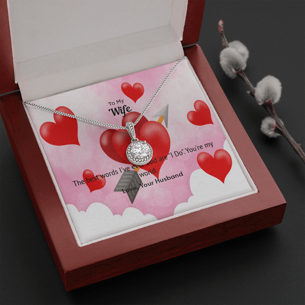 Wife Valentines Gift You're My World Eternal Union Necklace - Eternal Hope