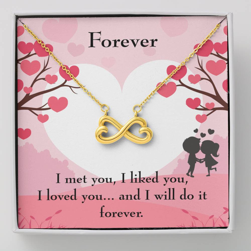 Forever Infinity Stainless Steel Pendant Message Card Wife Gift - Infinity Love Necklace