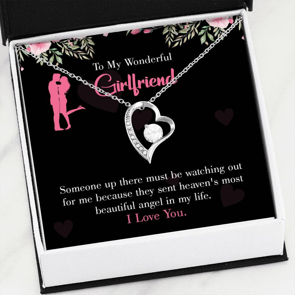 Girlfriend Birthday Gift Most Beautiful Angel 18k Gold or Stainless Steel 18" Necklace Girlfriend Gift - Forever Love Necklace Gift Idea For Woman