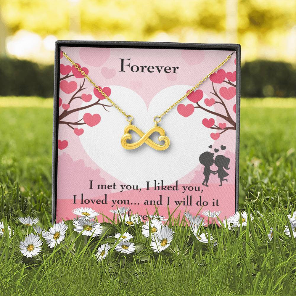 Forever Infinity Stainless Steel Pendant Message Card Wife Gift - Infinity Love Necklace