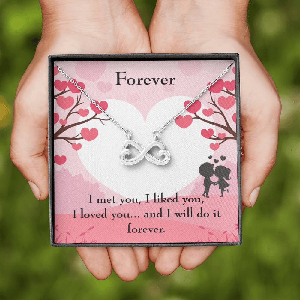 Forever Infinity Stainless Steel Pendant Message Card Wife Gift - Infinity Love Necklace