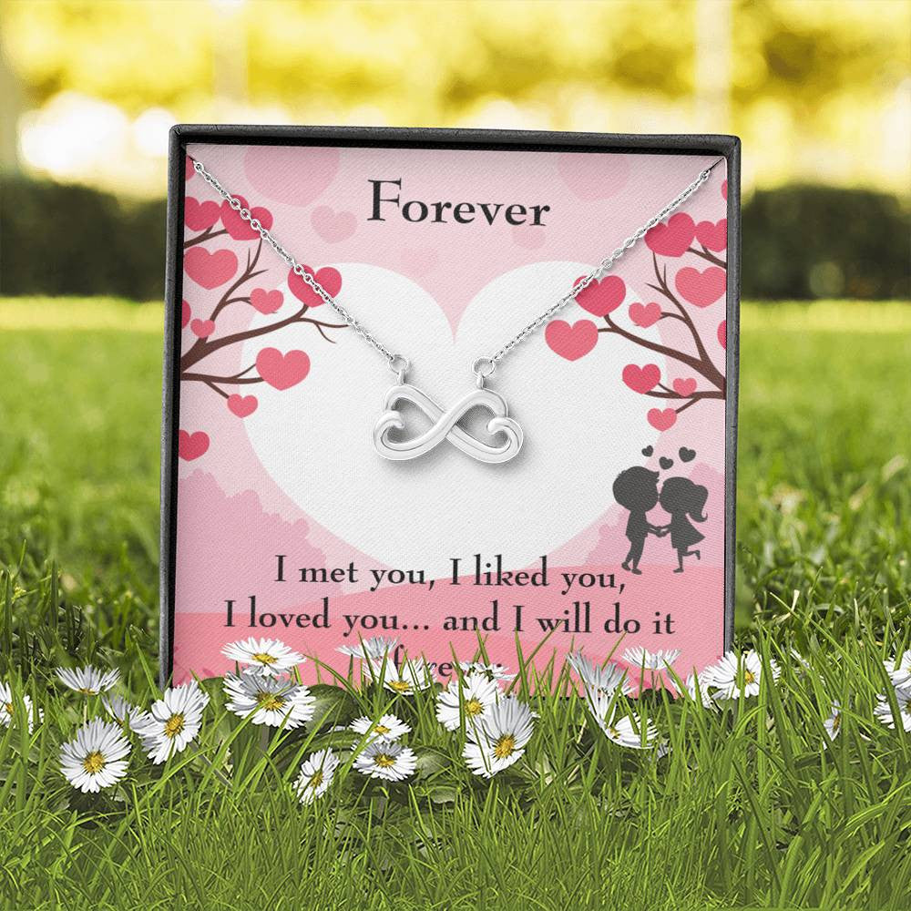 Forever Infinity Stainless Steel Pendant Message Card Wife Gift - Infinity Love Necklace