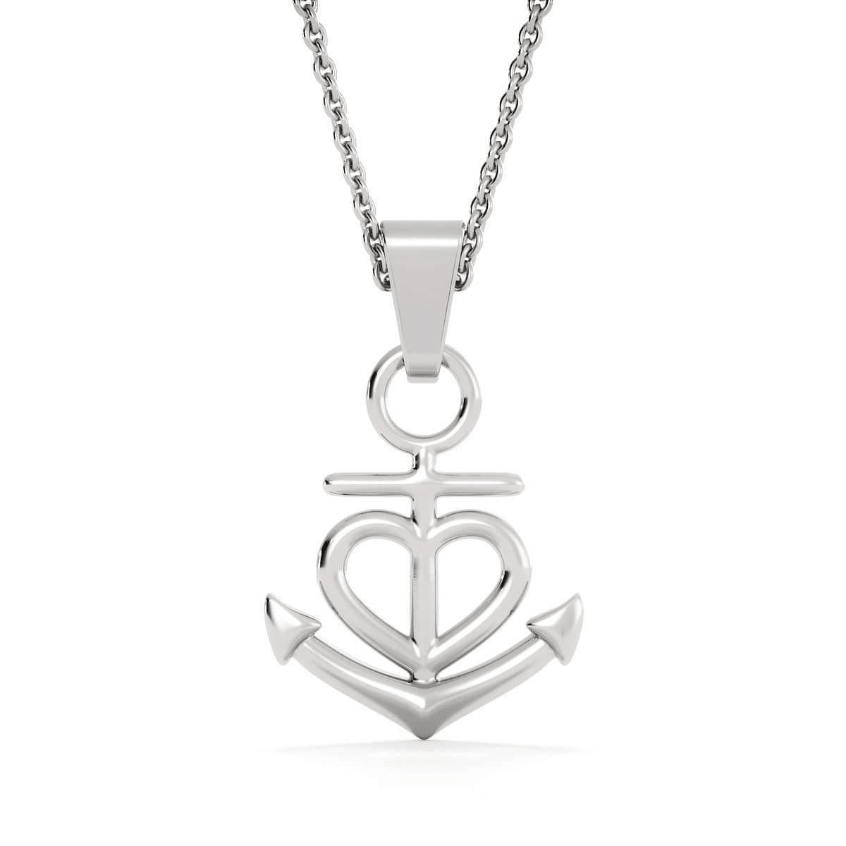 Wife Necklace Gift Loving You Anchor Pendant Message Card - Anchor Necklace Love Messages Gifts