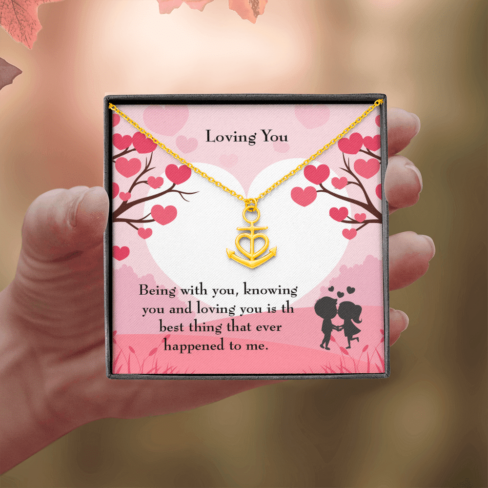 Wife Necklace Gift Loving You Anchor Pendant Message Card - Anchor Necklace Love Messages Gifts