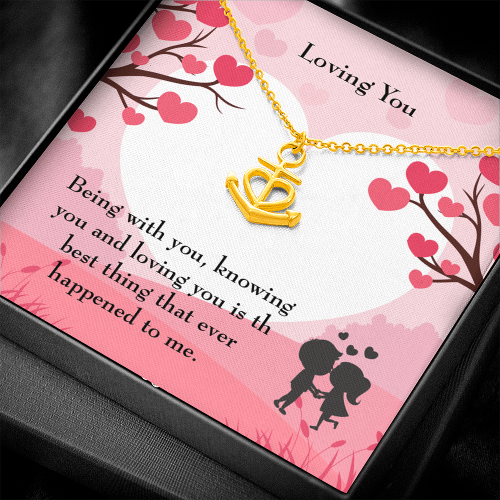 Wife Necklace Gift Loving You Anchor Pendant Message Card - Anchor Necklace Love Messages Gifts