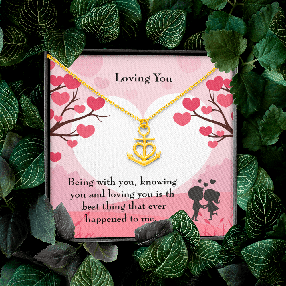 Wife Necklace Gift Loving You Anchor Pendant Message Card - Anchor Necklace Love Messages Gifts