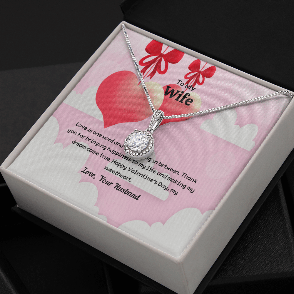 Wife Valentines Gift Love is One Word Eternal Union Necklace - Eternal Hope