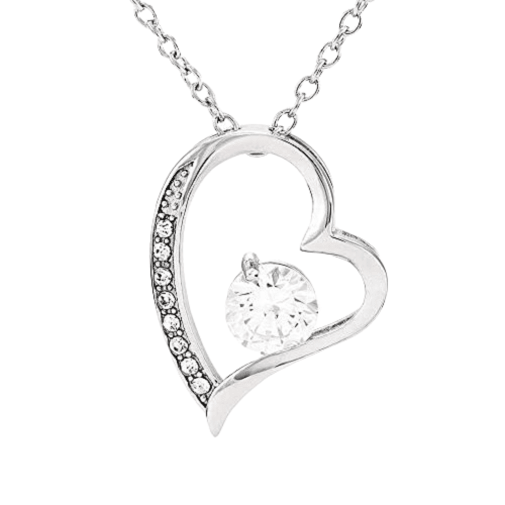 Gift For Wife To My Beautiful Wife Forever Love NecklaceHeart Pendant Stainless Steel or 18k Gold - Forever Love Necklace Gift Idea For Woman