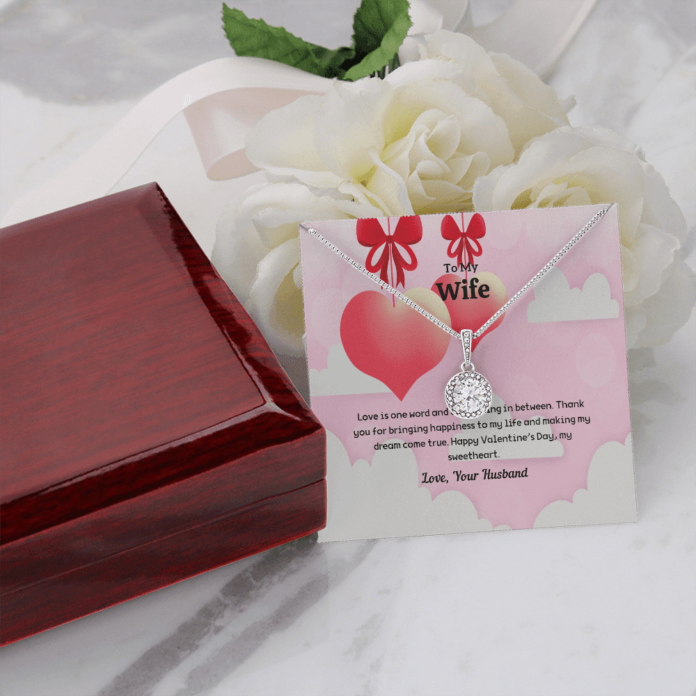 Wife Valentines Gift Love is One Word Eternal Union Necklace - Eternal Hope